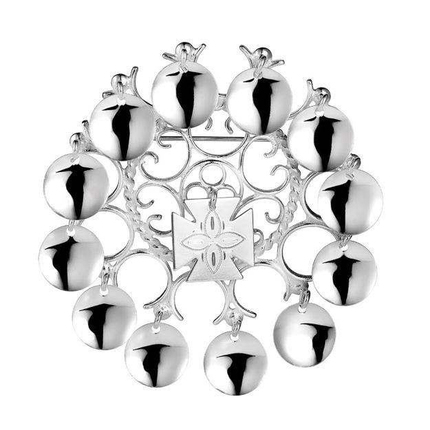 Espeland Rogaland sølje stor hvitt sølv