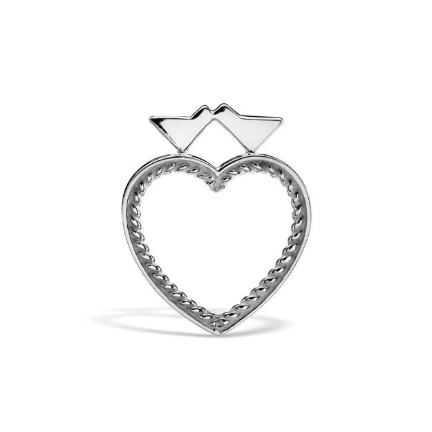 Espeland Rogaland hjertesølje hvitt sølv