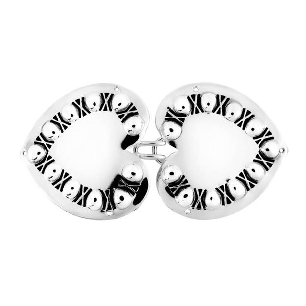 Espeland Rogaland beltespenne hull oksidert sølv