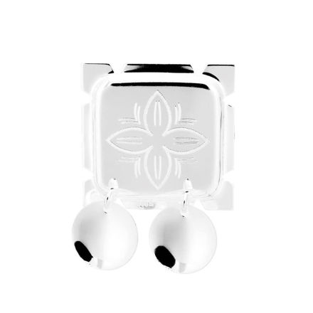 Espeland Rogaland beltestøl med løv gravert hvitt sølv