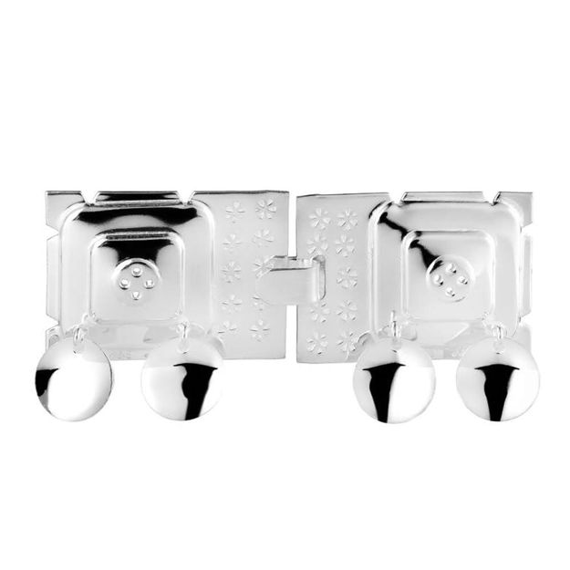 Espeland Rogaland beltespenne med løv hvitt sølv