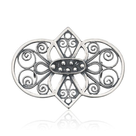 Espeland Bergen beltestøl oksidert sølv