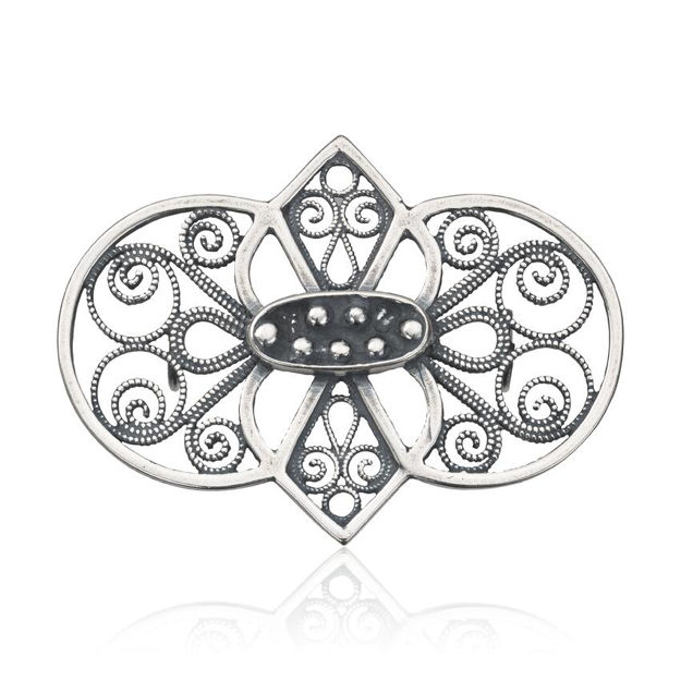 Espeland Bergen beltestøl oksidert sølv