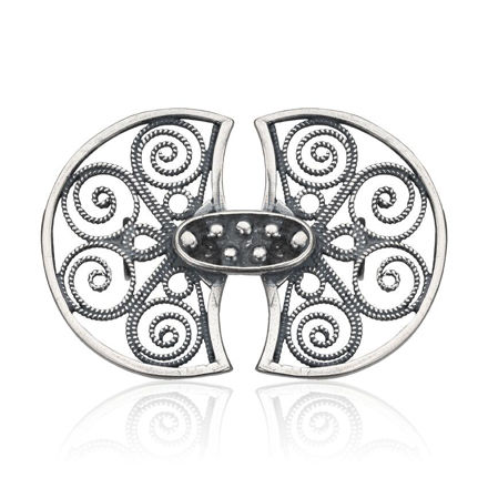 Espeland Bergen capehekte oksidert sølv