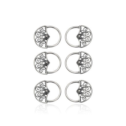 Espeland Bergen maljer sett 3 par oksidert sølv