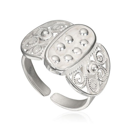 Espeland Bergen ring hvitt sølv