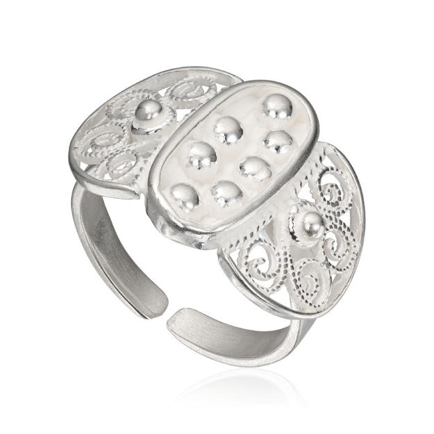 Espeland Bergen ring hvitt sølv