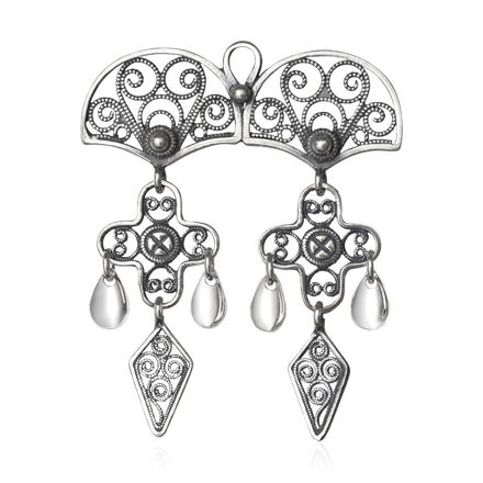 Espeland Bergen halssølje oksidert sølv