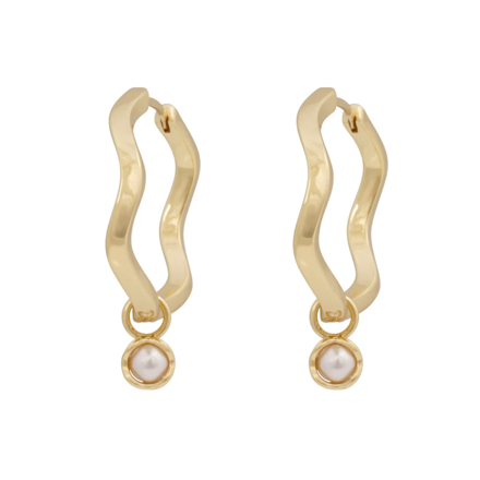 Kitty crystal pendant ring ear g/white