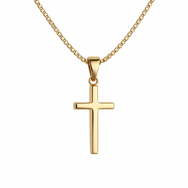 Gull anheng kors 9.5x16mm