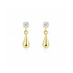 Caia Gold 375 øreheng dråpe med zircon