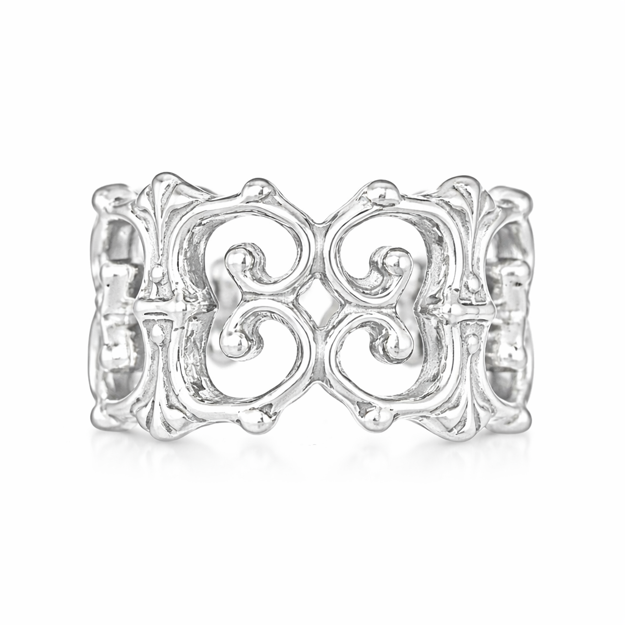 Skjerfring hvitt sølv