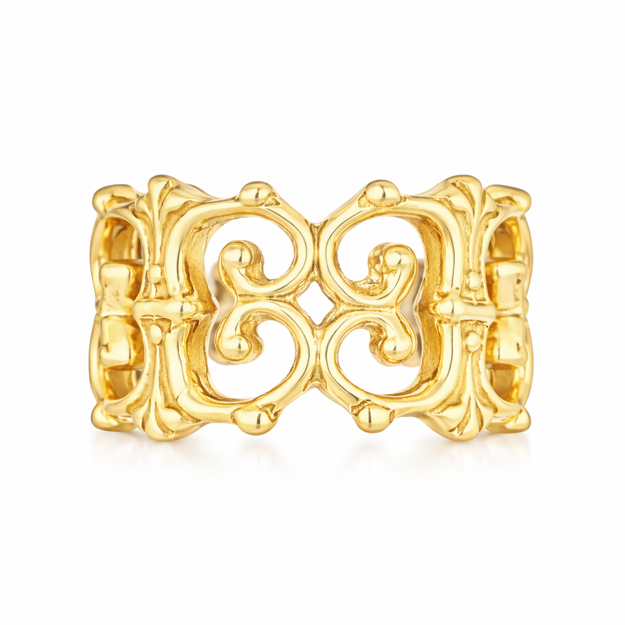 Skjerfring forgylt sølv