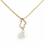 Caia Gold 375 anheng bølget med ferskvannsperle