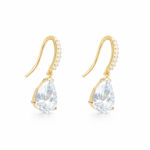 Caia Gold 375 øreheng dråpe & Cubic Zirconia