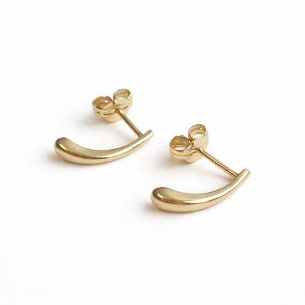 Caia Gold 375 øredobber glatt bue