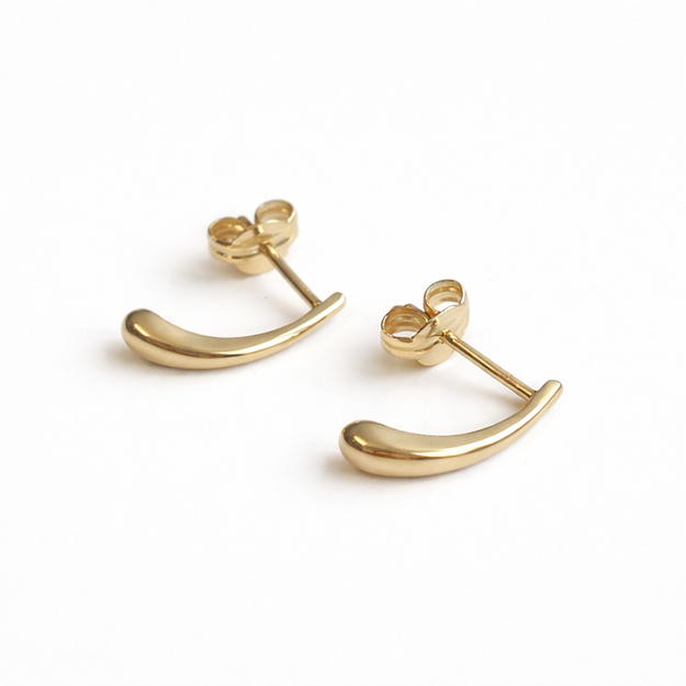 Caia Gold 375 øredobber glatt bue