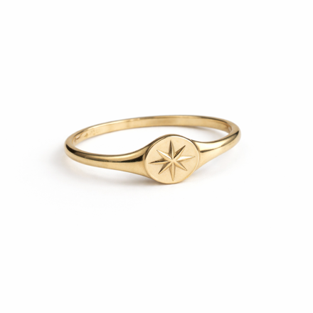Caia Gold 375 ring kompass