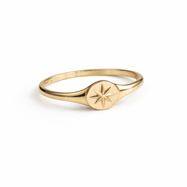 Caia Gold 375 ring kompass