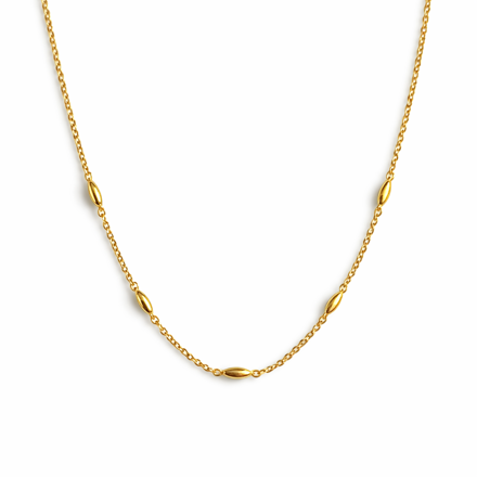 Caia Giold 375 halssmykke ovaler 40+3cm