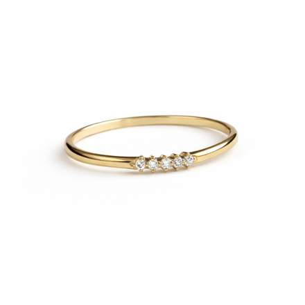 Caia Gold 375 ring x5 diamanter 0,04CT H/SI