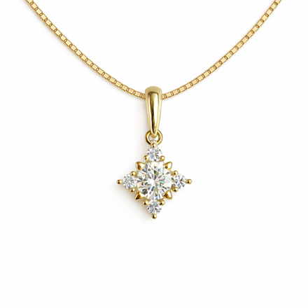 Caia Gold 375 anheng Cubic Zirconia