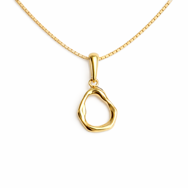 Caia Gold 375 anheng åpen bølget sirkel