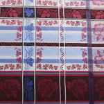 Eufemia silkeskjerf burgunder & blått