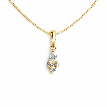 Caia Gold 375 anheng Cubic Zirconia