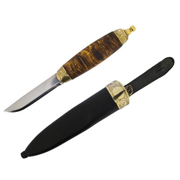 Espeland bunadskniv forgylt sølv dame