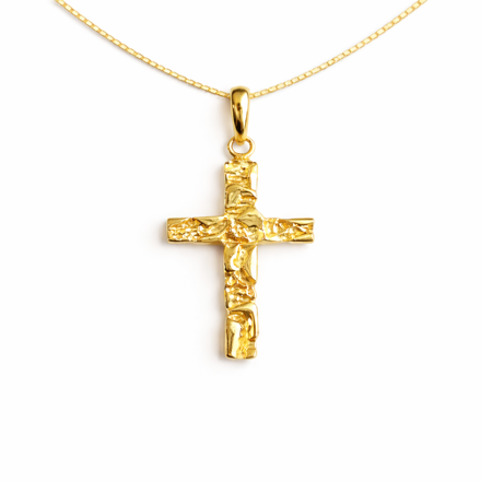 Caia Gold 375 anheng hamret kors 10x16mm