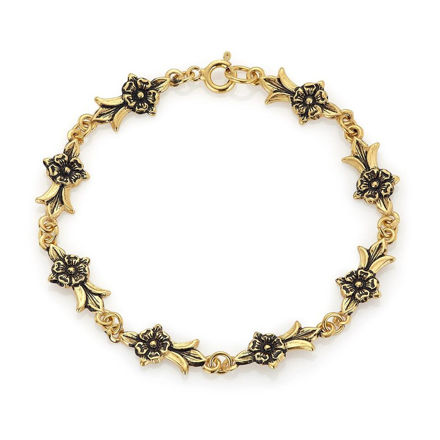 Espeland Løken armlenke forgylt sølv