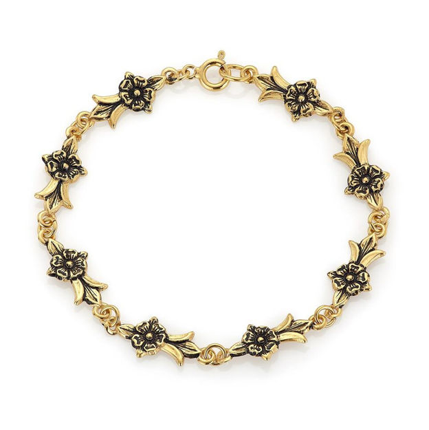 Espeland Løken armlenke forgylt sølv