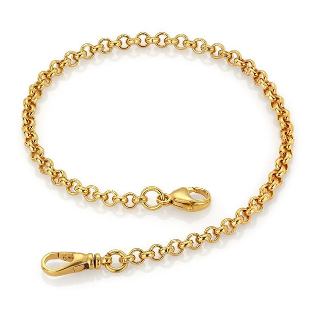 Espeland Løken nøkkel lenke enkel forgylt sølv