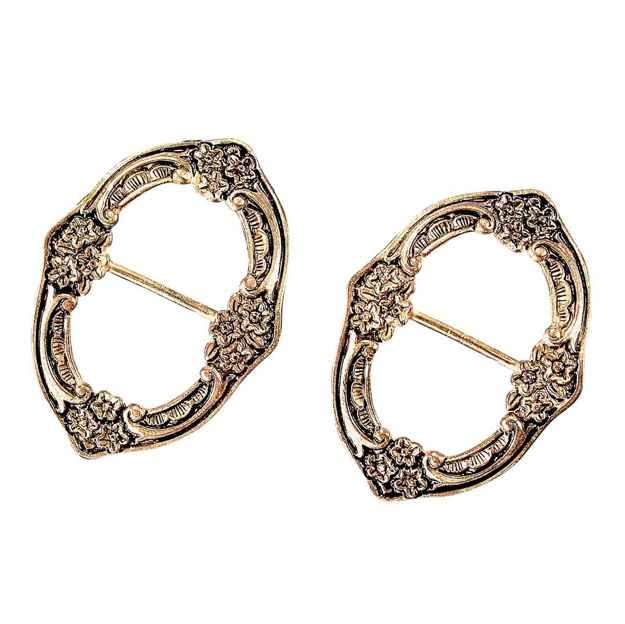 Espeland Løken skospenne forgylt sølv