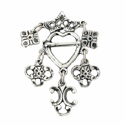 Espeland Romerike liten sølje oksidert sølv