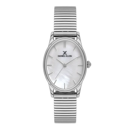 Daniel Klein Premium dameur i stål med hvit skive, lenke, 3 ATM 23mm