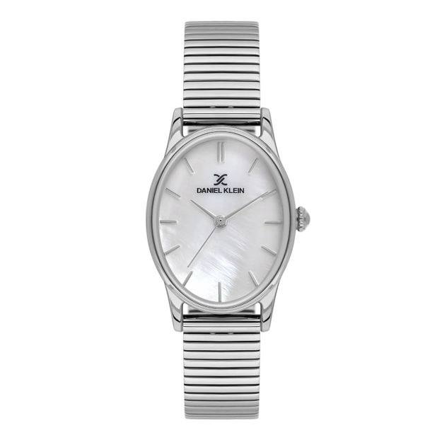 Daniel Klein Premium dameur i stål med hvit skive, lenke, 3 ATM 23mm