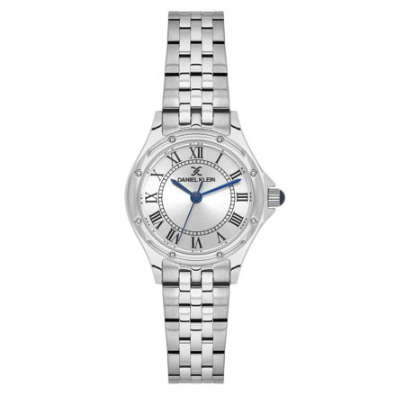 Daniel Klein Premium dameur i stål med sølvfarget skive, lenke, 3 ATM 26mm