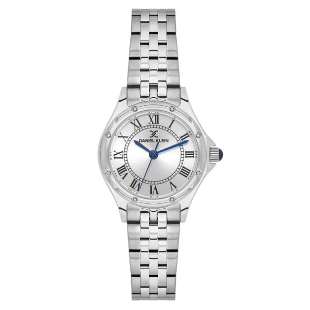 Daniel Klein Premium dameur i stål med sølvfarget skive, lenke, 3 ATM 26mm