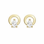 Callie plain crystal circle  ear g/clear