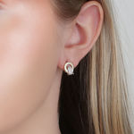 Callie plain crystal circle  ear g/clear