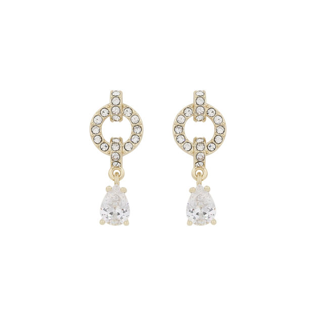 Callie small crystal ear g/clear