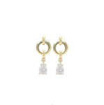 Callie small plain crystal ear g/clear