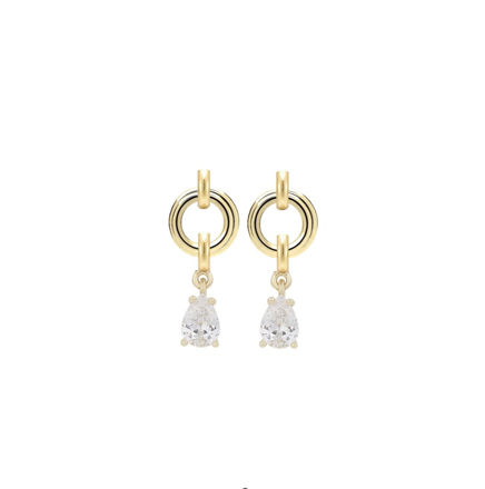 Callie small plain crystal ear g/clear