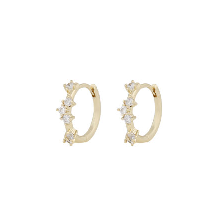 Lorrie small crystal ear g/clear