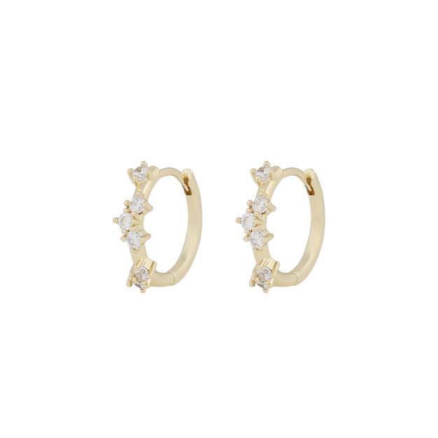 Lorrie small crystal ear g/clear
