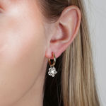 Flora daisy pendant ring ear plain g
