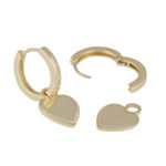 Rule heart pendant ear plain g