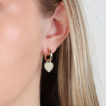 Rule heart pendant ear plain g